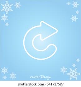 Web line icon. Circular arrow