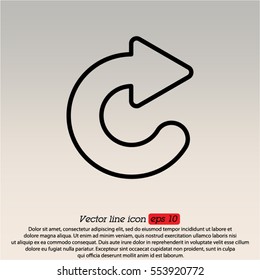 Web line icon. Circular arrow