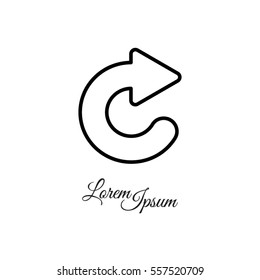 Web line icon. Circular arrow