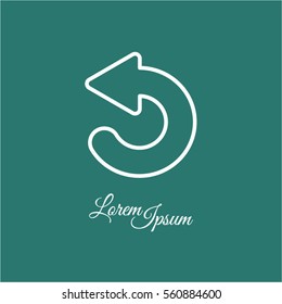 Web line icon. Circular arrow