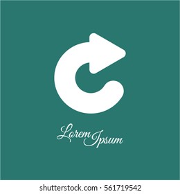 Web line icon. Circular arrow