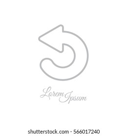 Web line icon. Circular arrow