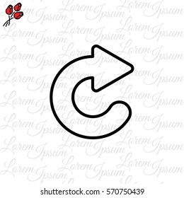 Web line icon. Circular arrow