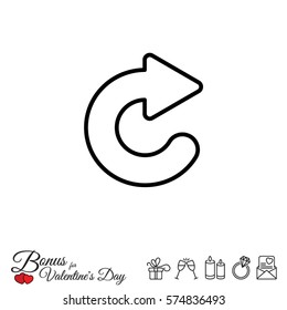 Web line icon. Circular arrow