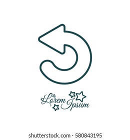 Web line icon. Circular arrow