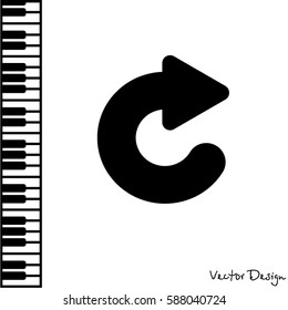 Web line icon. Circular arrow