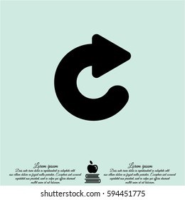 Web line icon. Circular arrow