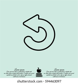 Web line icon. Circular arrow
