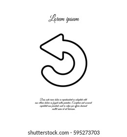 Web line icon. Circular arrow