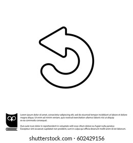Web line icon. Circular arrow