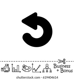Web line icon. Circular arrow