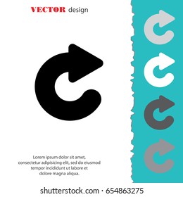 Web line icon. Circular arrow
