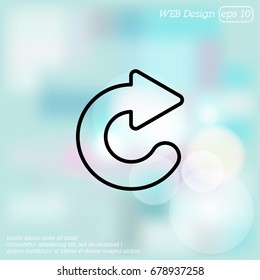 Web line icon. Circular arrow