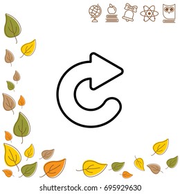 Web line icon. Circular arrow