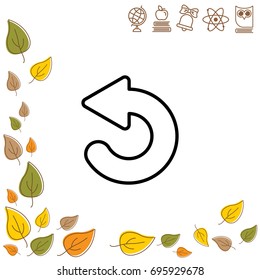 Web line icon. Circular arrow