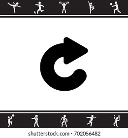 Web line icon. Circular arrow
