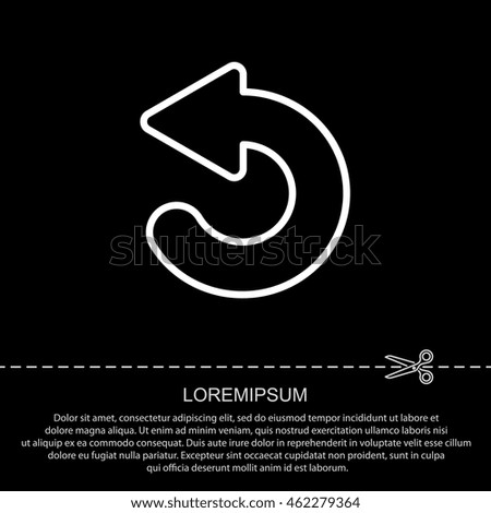 Web line icon. Circular arrow
