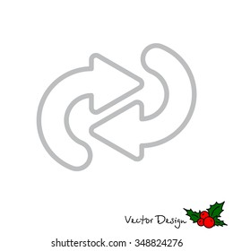 Web line icon. Circular arrows
