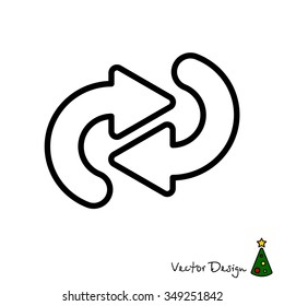 Web line icon. Circular arrows