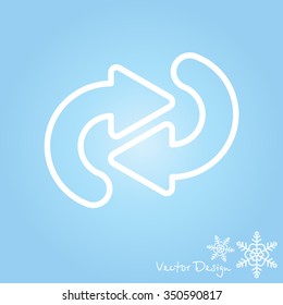 Web line icon. Circular arrows