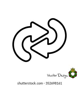 Web line icon. Circular arrows
