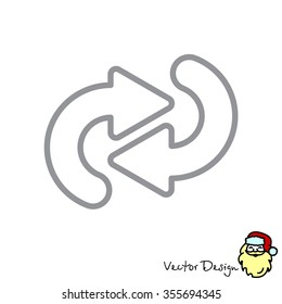 Web line icon. Circular arrows