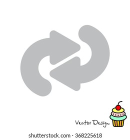 Web line icon. Circular arrows