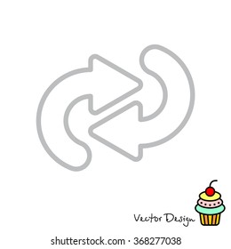 Web line icon. Circular arrows