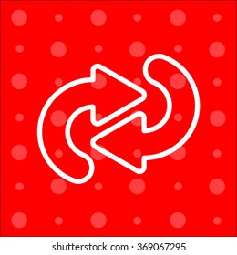Web line icon. Circular arrows