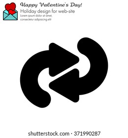 Web line icon. Circular arrows