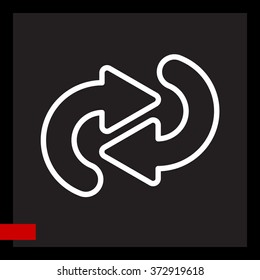 Web line icon. Circular arrows