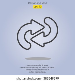 Web line icon. Circular arrows