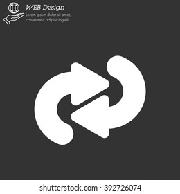 Web line icon. Circular arrows