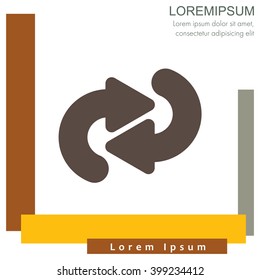 Web line icon. Circular arrows