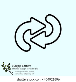 Web line icon. Circular arrows