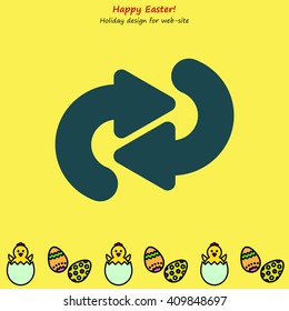 Web line icon. Circular arrows