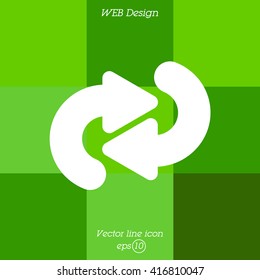 Web line icon. Circular arrows