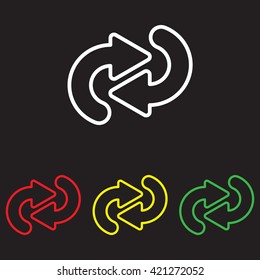 Web line icon. Circular arrows