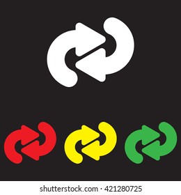 Web line icon. Circular arrows