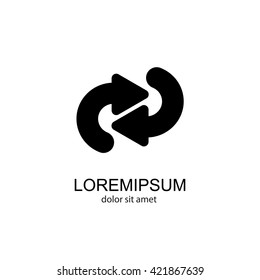 Web line icon. Circular arrows