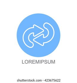 Web line icon. Circular arrows