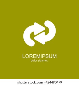 Web line icon. Circular arrows