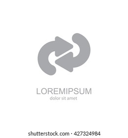 Web line icon. Circular arrows