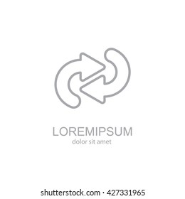 Web line icon. Circular arrows