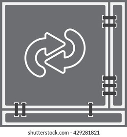 Web line icon. Circular arrows