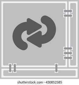 Web line icon. Circular arrows