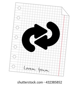 Web line icon. Circular arrows
