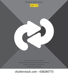 Web line icon. Circular arrows