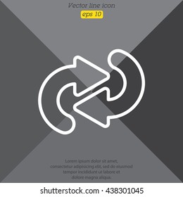 Web line icon. Circular arrows