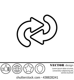 Web line icon. Circular arrows